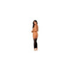 Robe bodystocking avec motifs zèbre, aux couleurs cuivrées 
